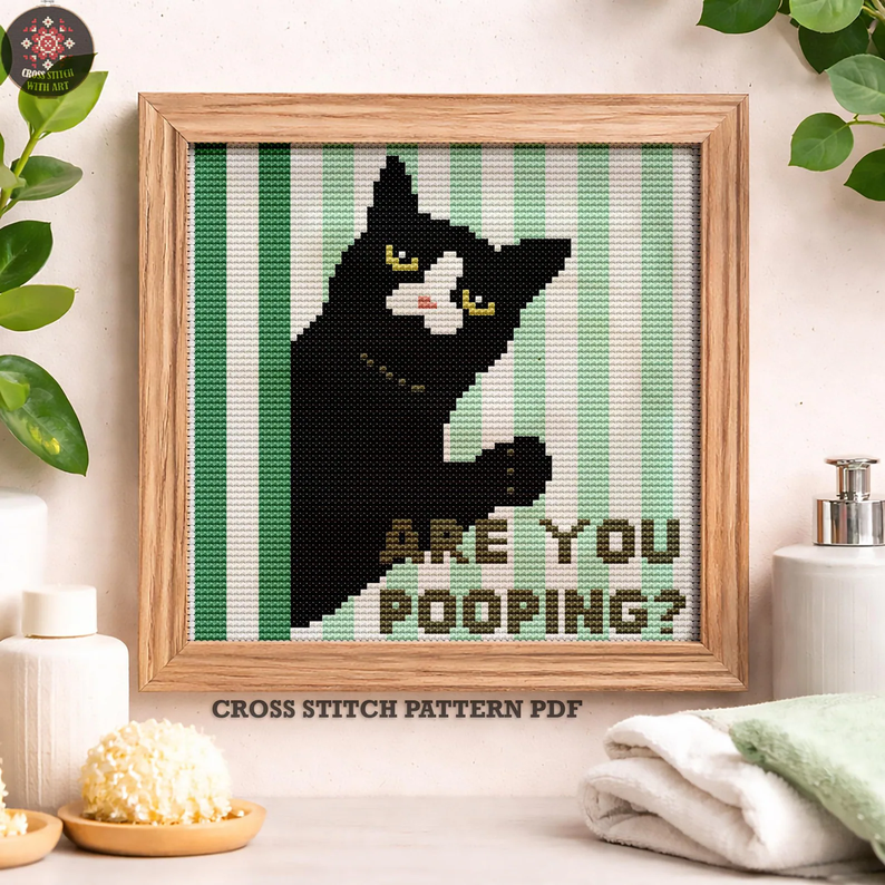 Are you pooping? cross stitch pattern
