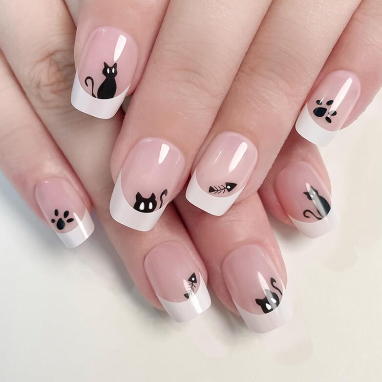 The Cutest Cat Press-On Nails on Amazon Under $10